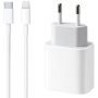 Set de încărcare rapidă Appleking 2in1 18W USB-C adaptor și USB-C / lightning cablu pentru iPhone / iPad - alb