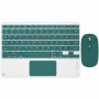 Set tastatură wireless cu touchpad și mouse wireless Bluetooth - petrol