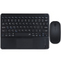 Set tastatură wireless cu touchpad și mouse wireless Bluetooth - negru