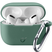 Cellularline Bounce husă de protecție cu carabină pentru AirPods Pro - verde