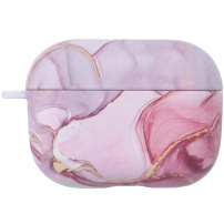 Husă de protecție din marmură pentru AirPods Pro - violet - roz