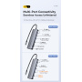 ESSAGER ES-HB01 hub 7în1 - disc SSD / slot pentru card SD / TF / 2x USB-C / 2x USB-A la USB-C - gri închis