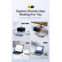 ESSAGER ES-HB01 hub 7în1 - disc SSD / slot pentru card SD / TF / 2x USB-C / 2x USB-A la USB-C - gri închis