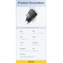 ESSAGER X9 GaN adaptor de încărcare rapidă cu port USB-C - 30W - alb