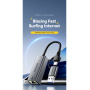 ESSAGER 2în1 adaptor ethernet - RJ45 la USB-C / USB-A - gri