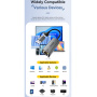 ESSAGER 2în1 adaptor ethernet - RJ45 la USB-C / USB-A - gri