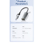 ESSAGER 2în1 adaptor ethernet - RJ45 la USB-C / USB-A - gri