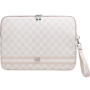 Geantă laptop DKNY Checkered Pattern and Stripe pentru iPad de cel mult 13" / MacBook de cel mult 14" - roz