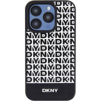 Carcasă DKNY Repeat Pattern Bottom Stripe cu MagSafe pentru iPhone 13 Pro Max - negru