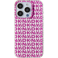 DKNY Husă Repeat Pattern pentru iPhone 15 Pro Max - roz