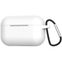 Husă din silicon, cu carabină, pentru AirPods Pro - alb