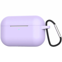 Husă din silicon, cu carabină, pentru AirPods Pro - violet