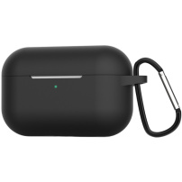 Husă din silicon, cu carabină, pentru AirPods Pro - negru