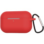 Husă din silicon, cu carabină, pentru AirPods Pro - roșu