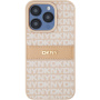 Carcasă DKNY Repeat Pattern Tonal Stripe pentru iPhone 14 Pro - roz