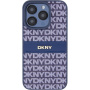 Carcasă DKNY Repeat Pattern Tonal Stripe pentru iPhone 15 Pro - albastru închis