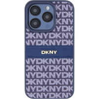 Carcasă DKNY Repeat Pattern Tonal Stripe pentru iPhone 15 Pro - albastru închis