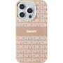 DKNY Husă cu dungi tonale cu model repetat cu MagSafe pentru iPhone 13 Pro Max - roz