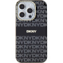 Carcasă DKNY Repeat Pattern Tonal Stripe cu MagSafe pentru iPhone 15 Pro - negru