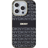 Carcasă DKNY Repeat Pattern Tonal Stripe cu MagSafe pentru iPhone 15 Pro - negru
