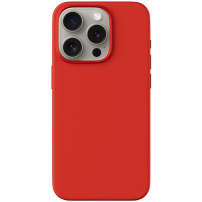 EPICO Mag+ husă din silicon cu MagSafe pentru iPhone 15 Pro - roșu
