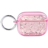 Carcasă transparentă cu sclipici pentru AirPods Pentru - roz