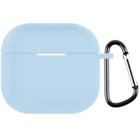 Husă de protecție din silicon cu carabină pentru AirPods 4 / 5 - albastru