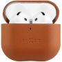 FIXED PodsLeather husă din piele pentru AirPods 4 / 5 - maro