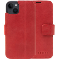 FIXED ProFit carcasă flip din piele pentru iPhone 14 Plus - roșu