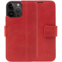 FIXED ProFit carcasă flip din piele pentru iPhone 14 Pro - roșu