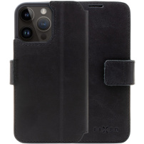 FIXED ProFit carcasă flip din piele pentru iPhone 14 Pro Max - negru