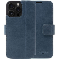 FIXED Husă din piele ProFit pentru iPhone 16 Pro - albastru închis