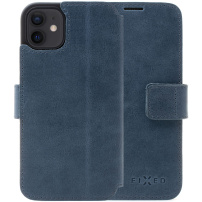 FIXED ProFit carcasă din piele pentru iPhone 12 / 12 Pro - albastru