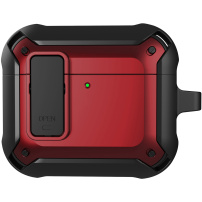 Husă super rezistentă cu carabină pentru AirPods 4 / 5 - roșu
