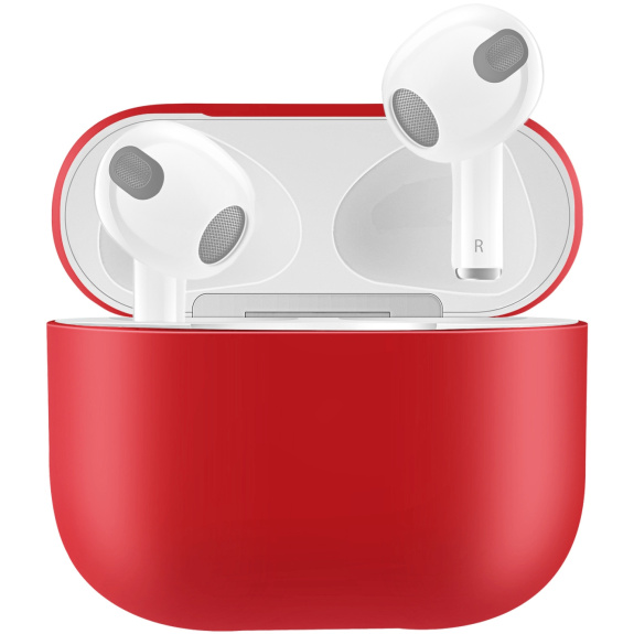 Husă de protecție din silicon pentru AirPods 3 - roșu