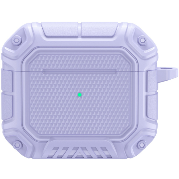 Husă rezistentă cu carabină pentru AirPods 3 - violet