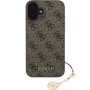 Guess Husă 4G Charms pentru iPhone 16 - maro