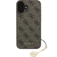 Guess Husă 4G Charms pentru iPhone 16 - maro