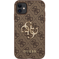 Guess 4G Metal Logo husă pentru iPhone 11 - maro