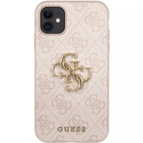 Guess 4G Metal Logo husă pentru iPhone 11 - roz