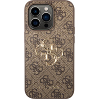 Guess 4G Metal Logo husă pentru iPhone 15 Pro Max - maro