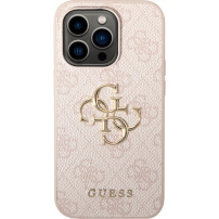 Carcasă Guess 4G Metal Logo pentru iPhone 15 Pro Max - roz