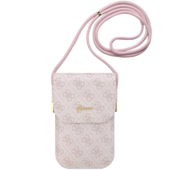 Guess 4G Metal Logo Script geantă universală pentru iPhone - ,roz