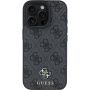 Guess Husă metalică 4G cu sigla mică cu MagSafe pentru iPhone 16 Pro - gri