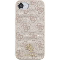 Guess 4G Small Metal Logo husă cu MagSafe pentru iPhone 16e / 17e - roz