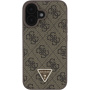 Guess Husă 4G Strass Triangle Metal Logo pentru iPhone 16 - Maro