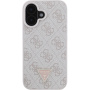 Guess Husă 4G Strass Triangle Metal Logo pentru iPhone 16 - roz