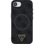 Husă Guess 4G Strass Triangle Metal Logo cu MagSafe pentru iPhone 16e / 17e - gri