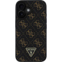Guess Husă 4G Triangle Metal Logo pentru iPhone 16 - neagră