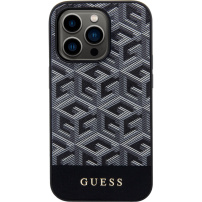 Husă cu MagSafe Guess G Cube pentru iPhone 15 Pro - negru